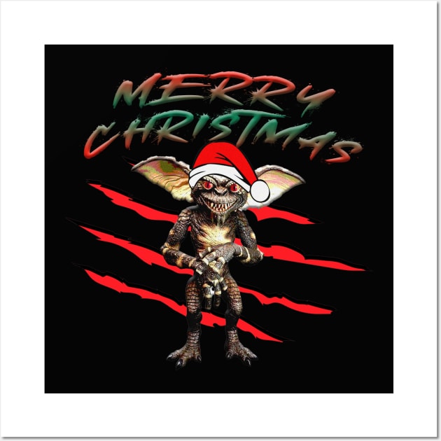 Gremlins Merry Christmas Wall Art by By Diane Maclaine